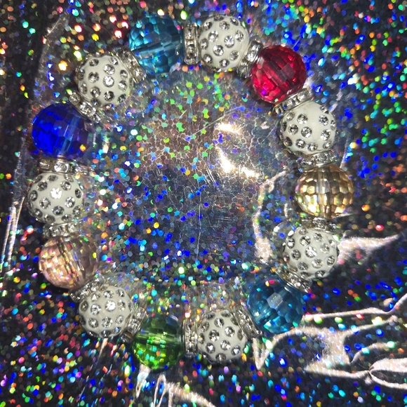 Fashion Jewelry I Multi-Colored I Fire Fly Pebble I Bracelet - Picture 4 of 6